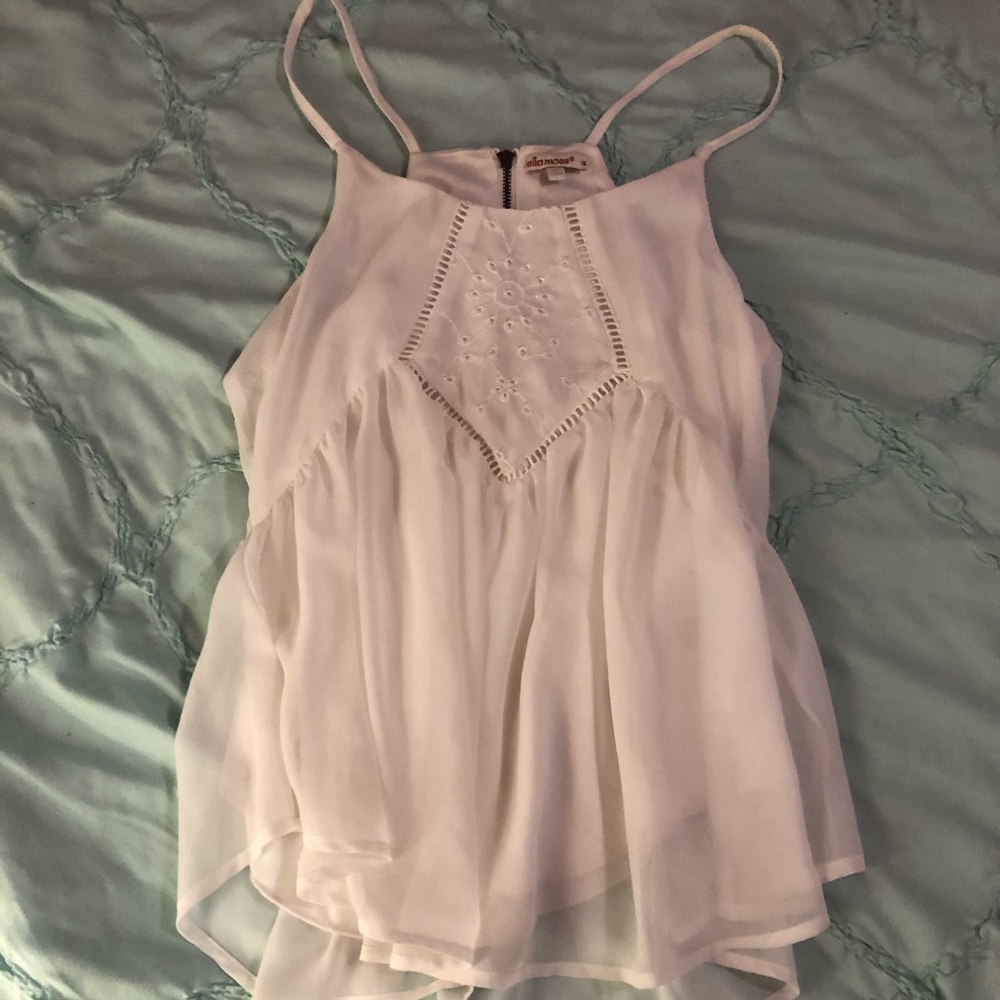 Plain white girls size 14 flows blouse!